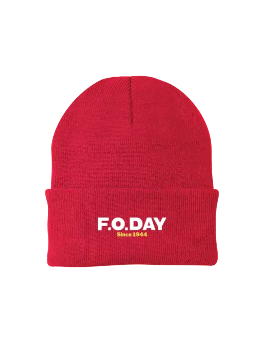 Red Knit Cap w/F.O.Day Logo