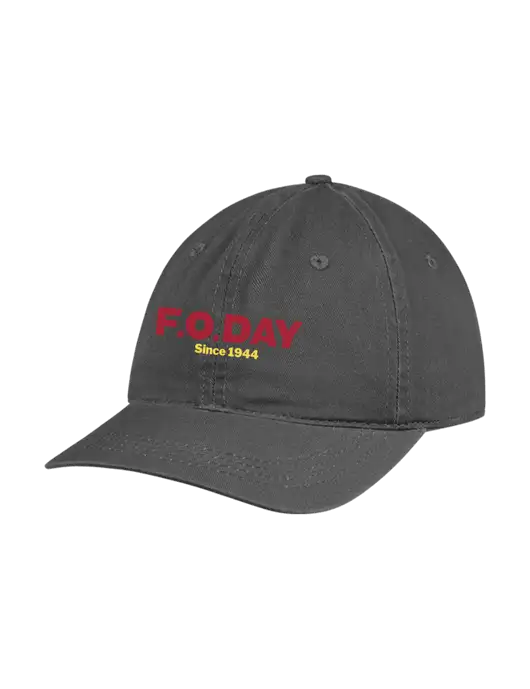 Garment Washed Unstructured Twill Charcoal Cap w/F.O.Day Logo