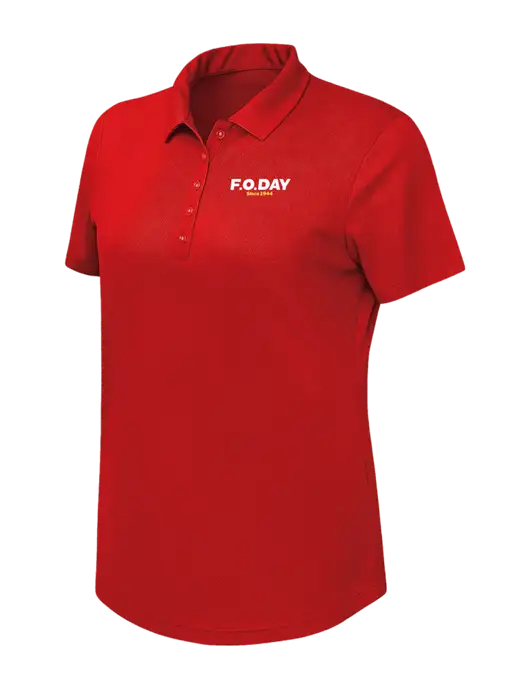 Callaway Womens Birdseye Red Polo w/F.O.Day Logo