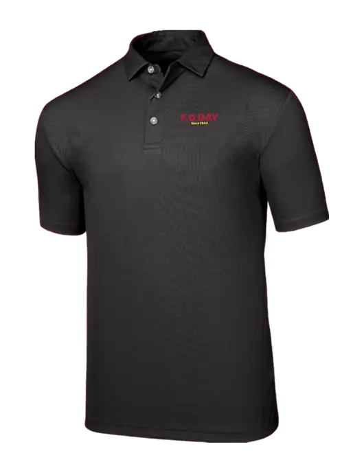 Callaway Birdseye Black Polo w/F.O.Day Logo