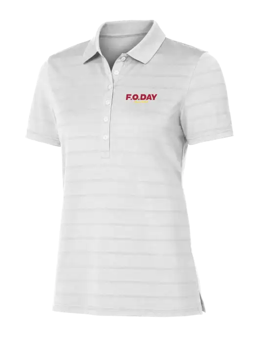 Callaway Womens Bright White Ventilated Polo w/F.O.Day Logo