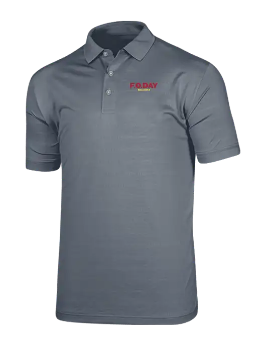 Callaway Vibrant Light Grey Ventilated Polo w/F.O.Day Logo