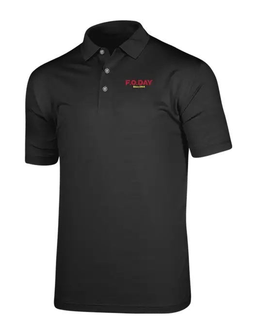 Callaway Vibrant Black Ventilated Polo w/F.O.Day Logo