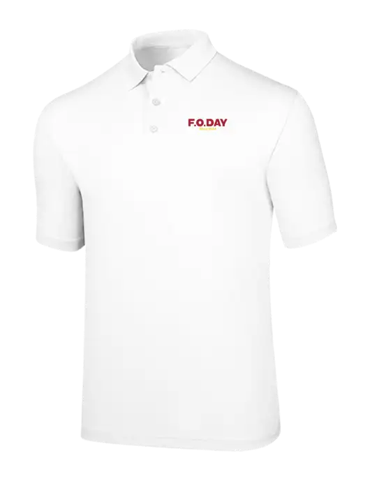 Callaway Opti-Dri White Chev Polo w/F.O.Day Logo