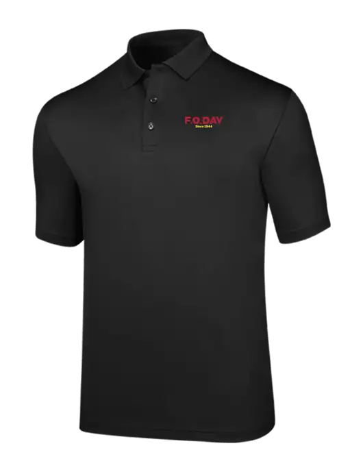 Callaway Opti-Dri Black Chev Polo w/F.O.Day Logo
