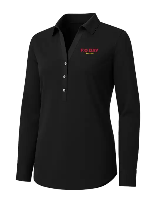 Womens Black City Stretch Shirt w/F.O.Day Logo