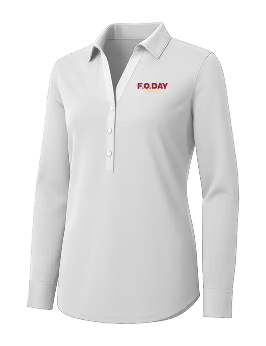 Womens White City Stretch Shirt w/F.O.Day Logo