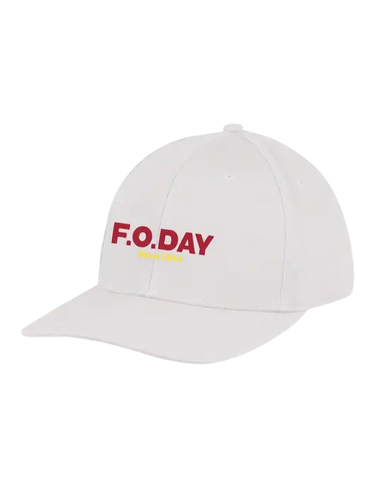 Premium Modern Structured Twill White Snapback Cap w/F.O.Day Logo