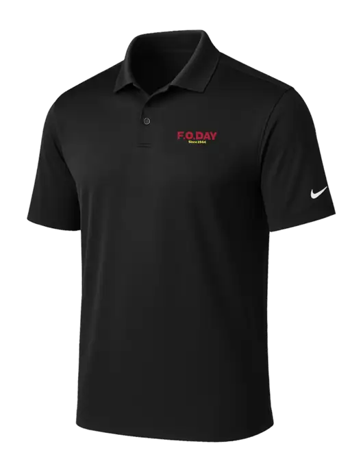 NIKE Black Victory Solid Polo w/F.O.Day Logo