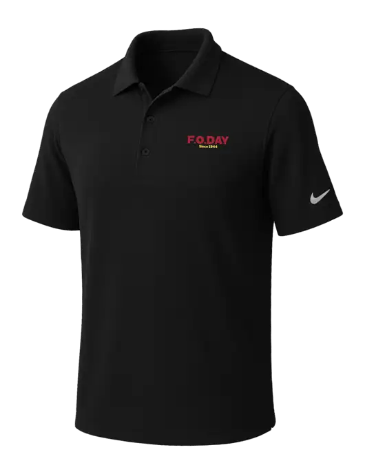 NIKE Black Dri-Fit Micro Pique Polo w/F.O.Day Logo