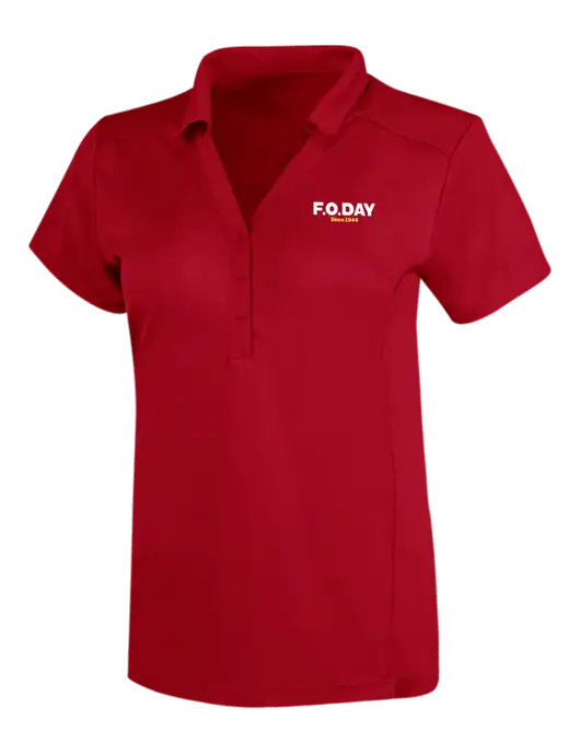 OGIO Red Womens Framework Polo w/F.O.Day Logo