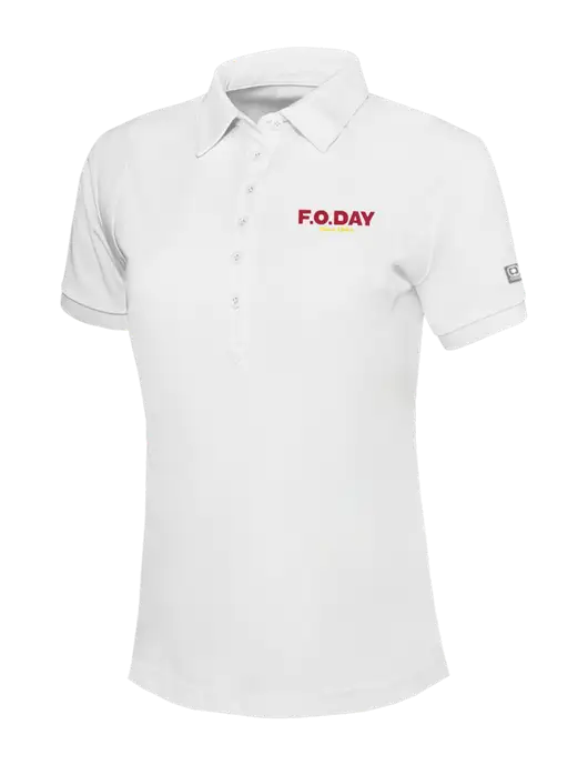 OGIO Womens Bright White Jewel Polo w/F.O.Day Logo