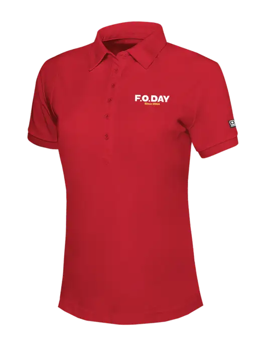 OGIO Womens Red Jewel Polo w/F.O.Day Logo