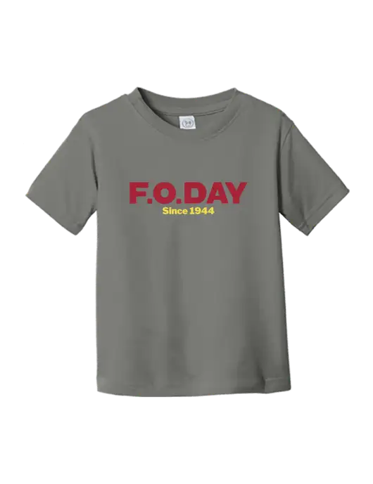 Rabbit Skins Charcoal Toddler Fine Jersey Tee w/F.O.Day Logo