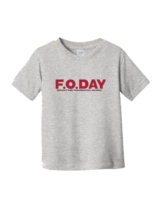Rabbit Skins Light Grey Heather Toddler Fine Jersey Tee w/F.O.Day 80 Years Logo