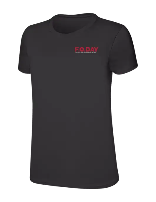 Womens Ring Spun Charcoal 4.5 oz T-Shirt w/F.O.Day 80 Years Logo