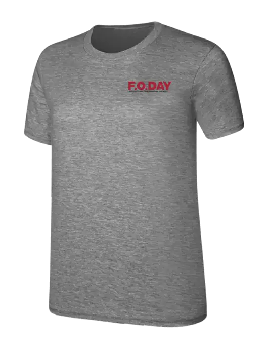 Womens Ring Spun Light Grey Heather 4.5 oz T-Shirt w/F.O.Day 80 Years Logo