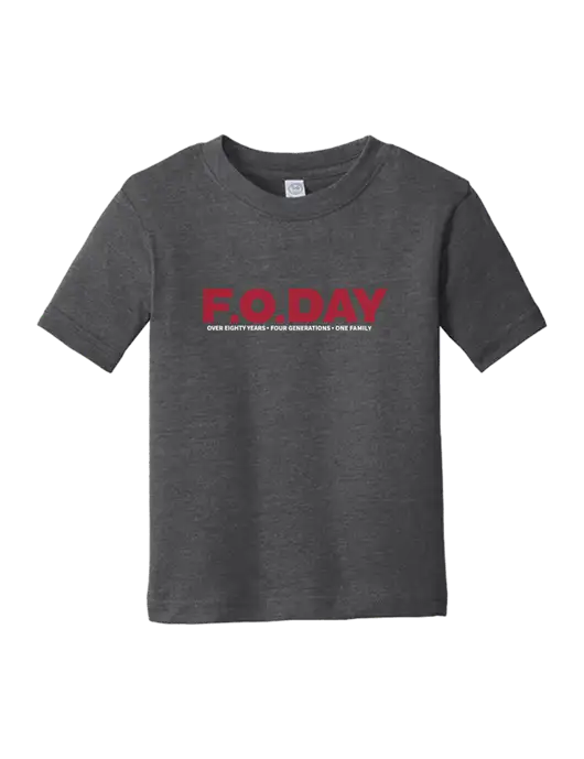 Rabbit Skins Vintage Smoke Toddler Fine Jersey Tee w/F.O.Day 80 Years Logo