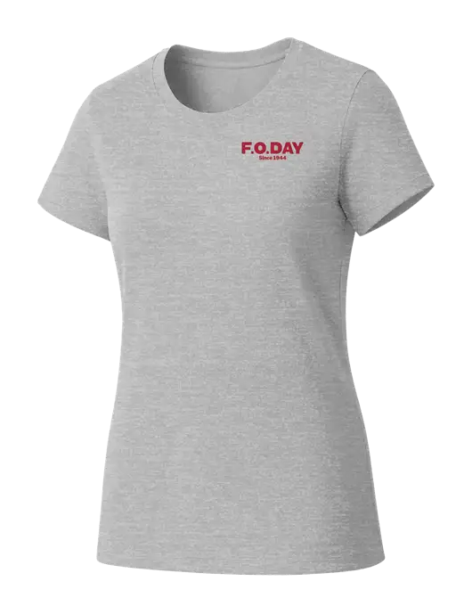 Womens Seriously Soft Light Heathered Grey T-Shirt w/F.O.Day Logo