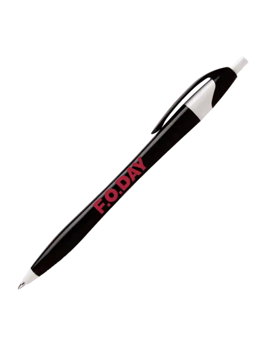 Novella Black/White Executive Pen - Blue Ink w/F.O.Day Logo