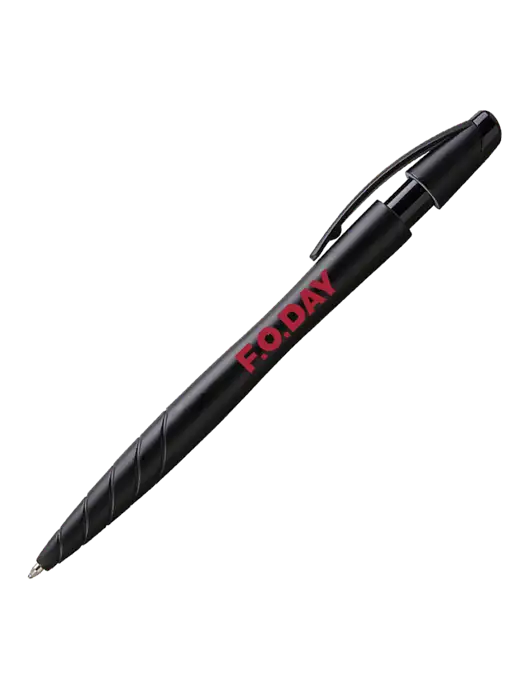 Awali Black Metallic Pen - Black Ink w/F.O.Day Logo