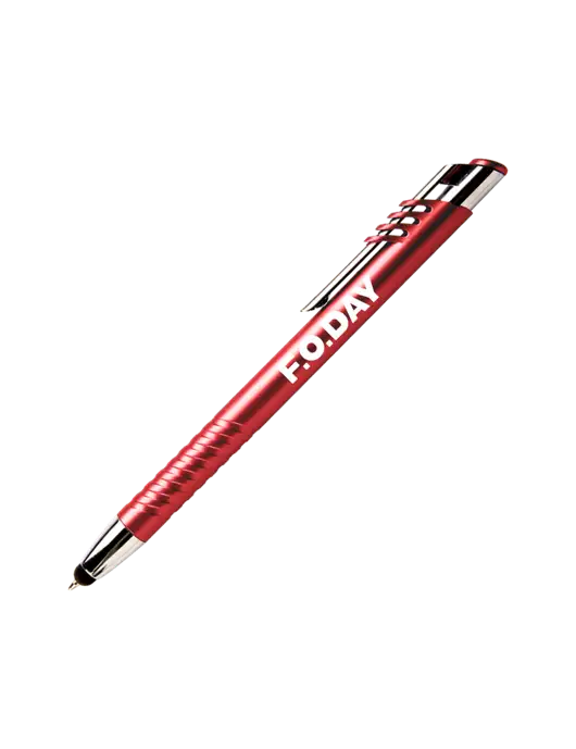 Schirhart Red Stylus Pen - Blue Ink w/F.O.Day Logo
