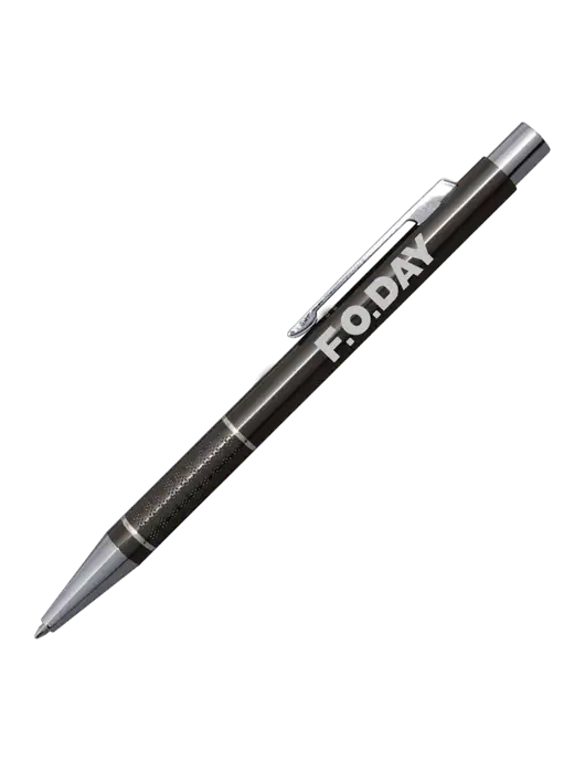St George Gunmetal Pen - Blue Ink w/F.O.Day Logo