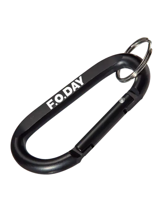 Black Carabiner & Key Ring w/F.O.Day Logo