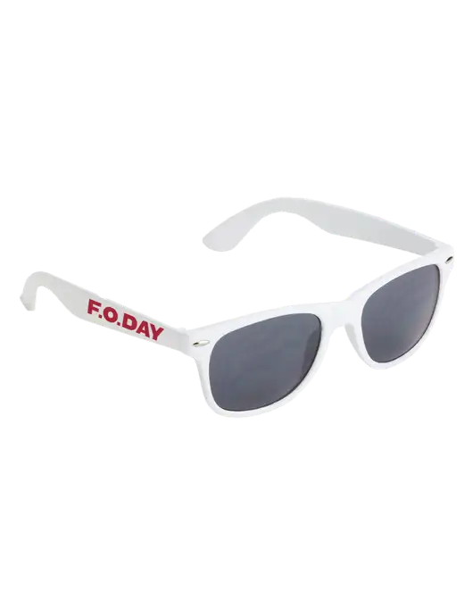 Daytona White Sunglasses w/F.O.Day Logo