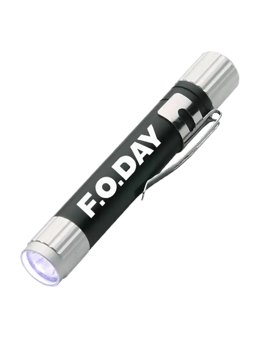 Black Aluminum LED Penlight w/F.O.Day Logo