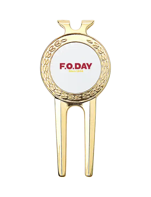 Gold Divot Tool, 1.5 x 3 w/F.O.Day Logo