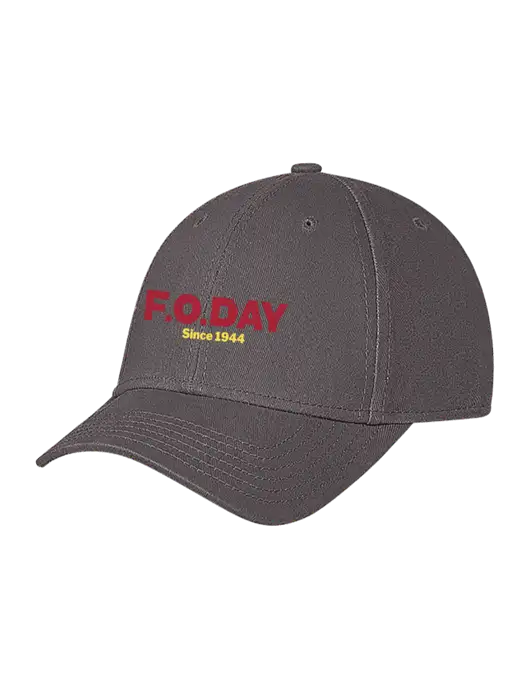Medium Dark Grey Structured Soft Snap Closure Hook & Loop Cap w/F.O.Day Logo