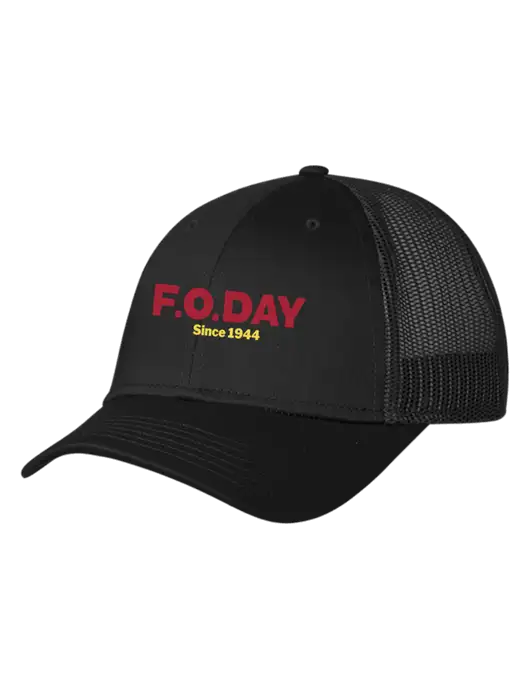 Black Mesh Trucker Cap Snap Back w/F.O.Day Logo