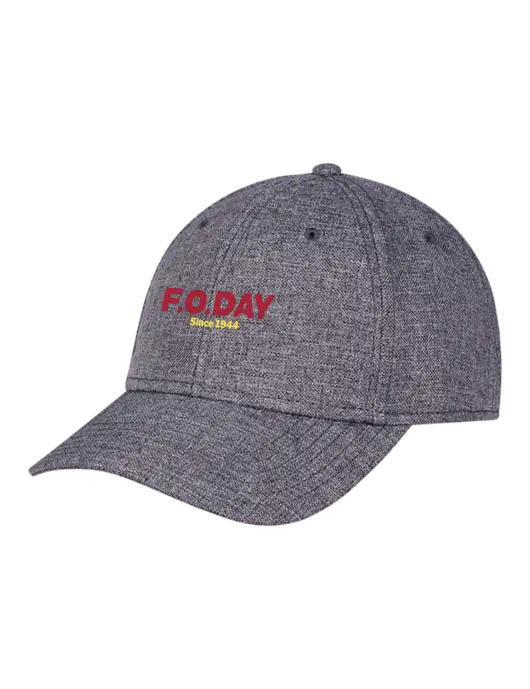 Heather Charcoal Structured Linen Look Cap Hook & Loop w/F.O.Day Logo