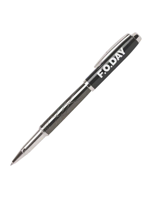 Modernist Black Rollerball Pen - Black Ink w/F.O.Day Logo