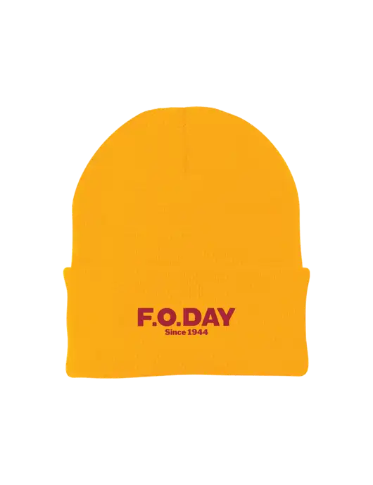 Gold Knit Cap w/F.O.Day Logo