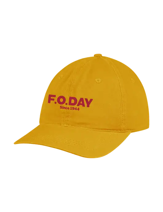 Garment Washed Unstructured Twill Yellow Gold Cap w/F.O.Day Logo