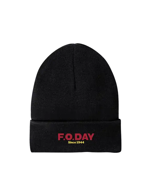 Recycled Black Beanie w/F.O.Day Logo