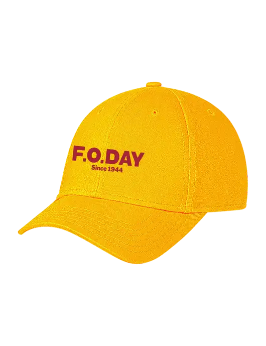 Yellow Gold Structured Soft Snap Closure Hook & Loop Cap w/F.O.Day Logo