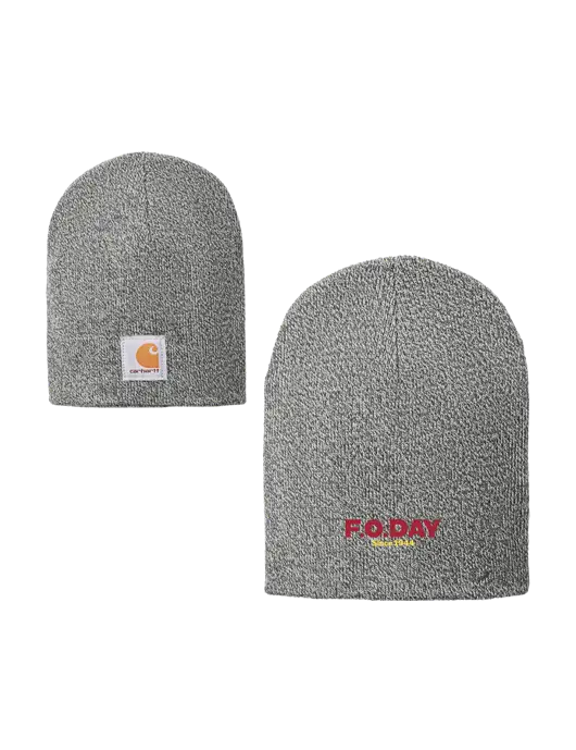 Carhartt Medium Grey Heather Acrylic Knit Hat w/F.O.Day Logo