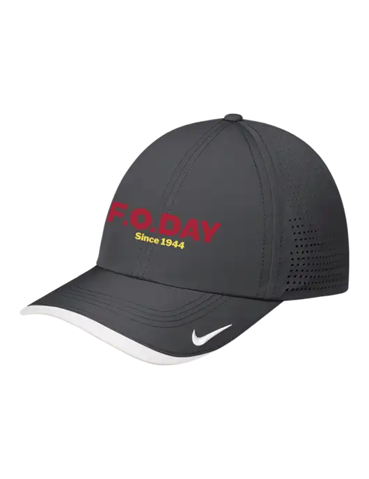 Nike Dark Grey/White Dri-FIT Perforated Performance Cap w/F.O.Day Logo