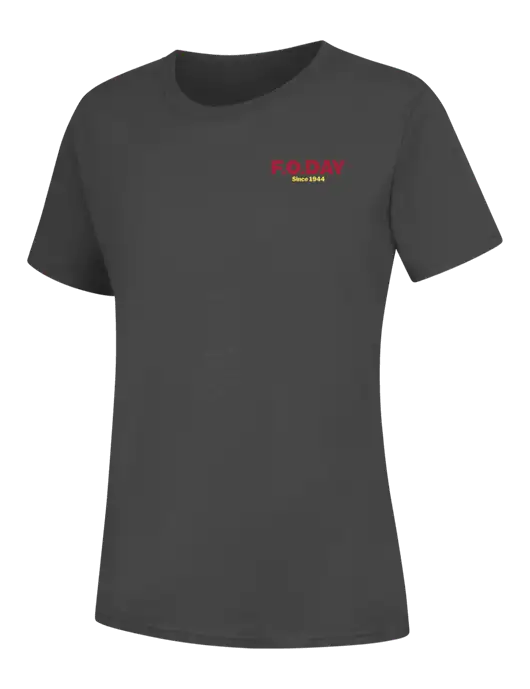 Womens Charcoal Core Blend Tee w/F.O.Day Logo