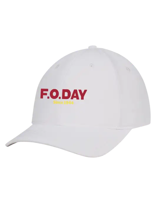 White Nylon Twill Performance Cap w/F.O.Day Logo