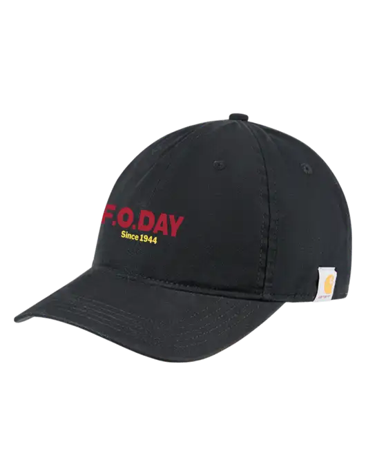 Carhartt Black Cotton Canvas Cap w/F.O.Day Logo