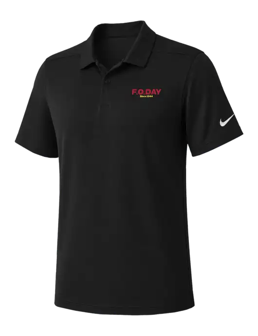 Nike Black Dry Essential Solid Polo w/F.O.Day Logo