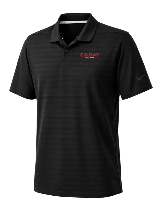 Nike Black Dri-FIT Vapor Jacquard Polo w/F.O.Day Logo