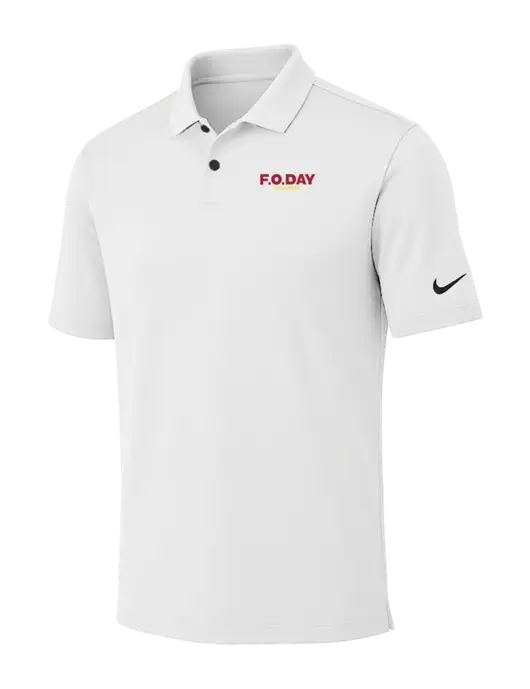 Nike White Dri-FIT Vapor Polo w/F.O.Day Logo