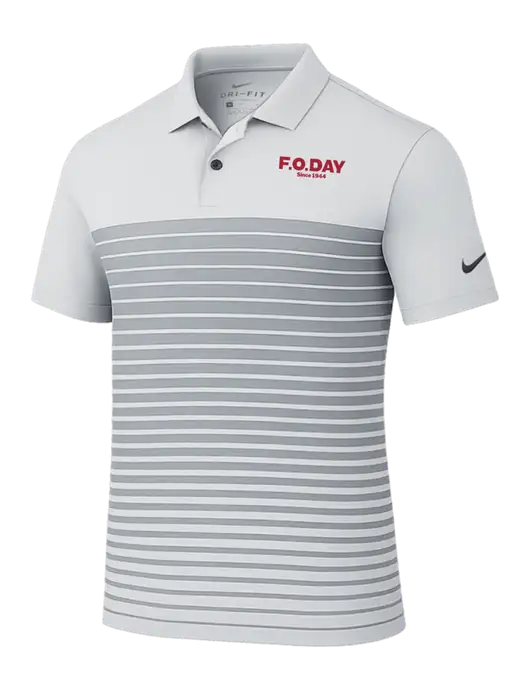 Nike Light Grey Dri-FIT Vapor Block Polo w/F.O.Day Logo