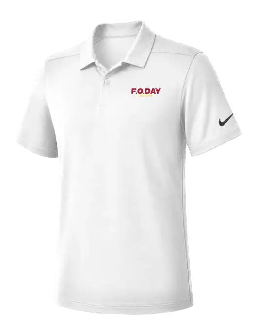 Nike White Dry Essential Solid Polo w/F.O.Day Logo
