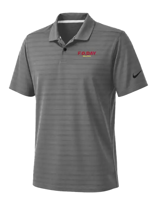 Nike Dark Medium Grey Dri-FIT Vapor Jacquard Polo w/F.O.Day Logo